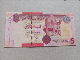 Billete De Libia De 5 Dinars, Año 2011, Serie A, UNC - Libië