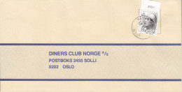 Norway HOMANSBYEN 1993 Cover Brief Lettre DINERS CLUB NORGE King Harald. W. '210.-' In Top Margin Rand - Briefe U. Dokumente