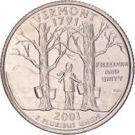 Monnaie, États-Unis, Vermont, Quarter, 2001, U.S. Mint, Denver, FDC - 1999-2009: State Quarters
