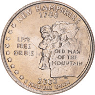 Monnaie, États-Unis, New Hampshire, Quarter, 2000, U.S. Mint, Philadelphie - 1999-2009: State Quarters