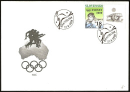 SLOVAKIA 2000 - XXVII OLYMPIC GAMES SYDNEY 2000 - SHOOTING - FDC - M - Shooting (Weapons)