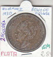 CR1514 MONEDA REINO DE HOLANDA 2,5 GULDEN 1930 PLATA MBC - Otros & Sin Clasificación