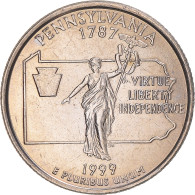 Monnaie, États-Unis, Pennsylvania, Quarter, 1999, U.S. Mint, Philadelphie, FDC - 1999-2009: State Quarters