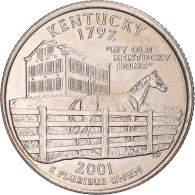 Monnaie, États-Unis, Kentucky, Quarter, 2001, U.S. Mint, Denver, FDC - 1999-2009: State Quarters