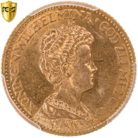 Monnaie, Pays-Bas, Wilhelmina I, 10 Gulden, 1912, Utrecht, PCGS, MS63, FDC, Or - 10 Florín Holandés (Gulden)