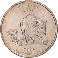 Monnaie, États-Unis, Kansas, Quarter, 2005, U.S. Mint, Philadelphie, FDC - 1999-2009: State Quarters