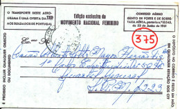 Portugal Soldier's Free Mail Aerogramme 1971 - Brieven En Documenten