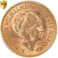Monnaie, Pays-Bas, Wilhelmina I, 10 Gulden, 1925, Utrecht, PCGS, MS63, SPL, Or - 10 Florín Holandés (Gulden)