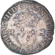 Monnaie, France, Henri III, Douzain Aux Deux H, 1587, Paris, TB+, Billon - 1574-1589 Henry III