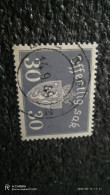 NORVEÇ-1935-45                    30ÖRE        RESMİ PULLAR    USED - Oblitérés