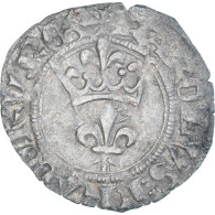 Monnaie, France, Charles VI, Double Tournois, 1380-1422, TTB, Billon - 1380-1422 Carlos VI El Bien Amado
