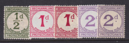 Bechuanaland Protectorate, Scott J4-J6, J5a-J6a (SG D4-D6, D5a, D6c), MHR/LH - 1885-1895 Kronenkolonie