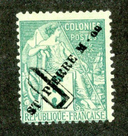 1065 Wx St Pierre 1892 Scott 46 M (*) (Lower Bids 20% Off) - Usados