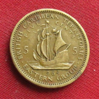 British Caribbean Territories 5 Cents 1964 KM# 4 Lt 856 *V2T Caraibas Caraibes Orientales Eastern - Britse-karibisher Territorien