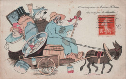 Illustration - Le Demenagment De Monsieur Fallieres - En Route Pour Le Loupillon - Ane - Carte Postale Ancienne - Unclassified