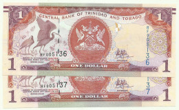 Trinidad & Tobago - 2 X 1 Dollar - 2006 ( 2017 ) - Pick: 46A.b - Unc. - Serie RF - Trinité & Tobago