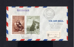 S3838-SAN MARINO-.REGISTERED COVER SAINT MARIN To BROOKLYN (usa).1947.WWII.ENVELOPPE RECOMMANDE. - Storia Postale