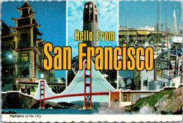 California San Francisco Hello Showing Highlights Of The City - San Francisco