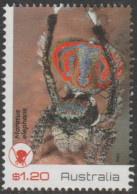 AUSTRALIA - USED - 2023 $1.20 Peacock Spiders - Maratus Elephans - Red - Used Stamps