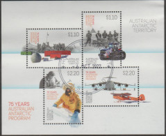 AUSTRALIAN ANTARCTIC TERRITORY - USED  2022 $1.10 Australian Antarctic Programe 75 Years Souvenir Sheet - Gebruikt