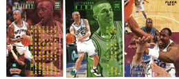 3 Cartes  Panini * Basket Ball Fleer 96/97 * Jason Kidd *.Sean Elliott  * Karl Malone - Pallacanestro