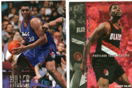 2 Cartes  Panini * Basket Ball Fleer 1995 / 96/97 * Buck Williams * Oliver Miller.Raptors - Basketbal