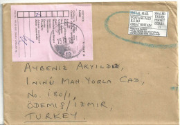 Port Payé - Lettre Pour La Turquie - étiquette De Retour - Lettres & Documents