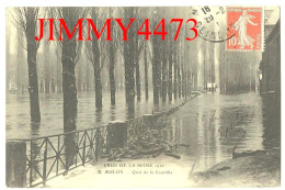 CPA - CRUE DE LA SEINE 1910 - MELUN - Quai De La Courtille - N° 6 - Floods