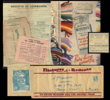 SEPT 1949 - 8fr GANDON PREO (N°106) SUR ENVELOPPE DES FILATURE DE LA REDOUTE A ROUBAIX AVEC CONTENU ! LOT 250 - Other & Unclassified