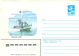 RUSSIE / ENTIER POSTAL ILLUSTRE  PAR UNE VEDETTE RAPIDE MILITAIRE - Barcos