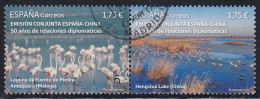 2023-ED. 5660 Y 5661 - Emisión Conjunta España-China. La Laguna De Fuente De Piedra Y El Lago Hengshui- USADO - Gebraucht