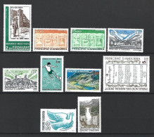 Timbre De Andorre Français Neuf ** N 345 / 354   Année 1986 - Annate Complete