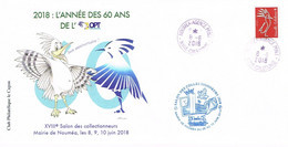 Nouvelle Caledonie New Caledonia Enveloppe Commemorative Annee 60 Ans Opt Cagou Salon Collection 8 6 2018 TB - Cuadernillos