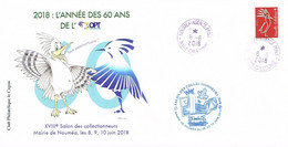 Nouvelle Caledonie New Caledonia Enveloppe Commemorative Annee 60 Ans Opt Cagou Salon Collection 8 6 2018 TB - Libretti