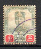 Col33 Colonie Britannique Malaisie Johore 1904  N° 53 Oblitéré Cote 2015 : 40,00€ - Johore