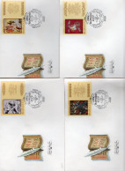 RUSSIE /  4 ENVELOPPES FDC EPOPEE DES PEUPLES RUSSES 1989 - FDC