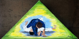 Peinture Sur Toile Jiu-jitsu Brésilien JJB BJJ Ou Judo - Acryl