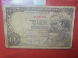 ESPAGNE 100 PESETAS 1946 Circuler+Réparer  (B.29) - 100 Pesetas