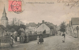 St Pierre La Cour * 1905 * Vue Générale , Rue Village * Villageois - Autres & Non Classés