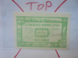 ALCANIZ 50 Centimos 1937 Neuf (B.29) - [ 9] Colecciones