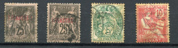 Levant - 1886 -> 1920 - Yt 4 + Yt 4 + Yt 13 + Yt 14 - Oblitérés - Used Stamps