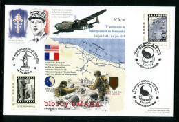Adhésifs  20g  - Enveloppe Débarquement En Normandie - Tirage Numéroté  ( 20 Exemplaires )  - Réf J 13 - Covers & Documents