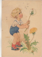 C9899) LUNGERS HAUSEN Signirt - BUB Mit Löwenzahn Blume - Tolle Alte AK 1942 - Hausen, Lungers