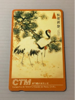 Macau GPT Phonecard, Chinese Painting Of Crane, Set Of 1 Used Card - Macau