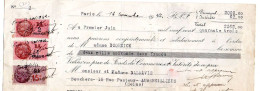 Fiscaux Sur Document--1942--Lettre Change-PARIS-- Doornick -- Dalbavie - Brieven En Documenten