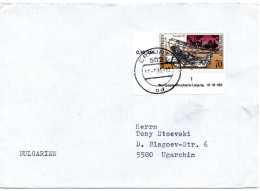 66849 - DDR - 1991 - 70Pfg Postwesen EF A Bf ERFURT -> Bulgarien - Storia Postale