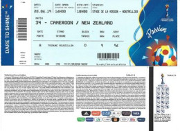 FIFA Women's World Cup FRANCE 2019. CAMEROON Vs NEW-ZEALAND .Stade De La Mosson.Montpellier 20 June.Ticket - Cameroun (1960-...)