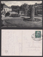 Chudoba Bad Kudowa Kudowa-Zdroj Bahnpostst. IGLATZ - KUDOWA 1935, Abb. Kurpark, Eugen-Quelle - Schlesien