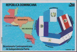 DOMINICAN REPUBLIC, 2021, MNH, BICENTENARY OF CENTRAL AMERICAN INDEPENDENCE, S/SHEET - Otros & Sin Clasificación