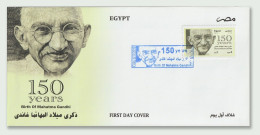 Egypt 2019 Mahatma Gandhi 1v. FDC - Brieven En Documenten